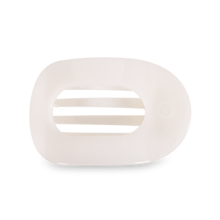 Coconut White Large Flat Round Hair Clip
