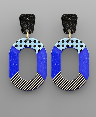 Color Wave Earring Blue/Multi