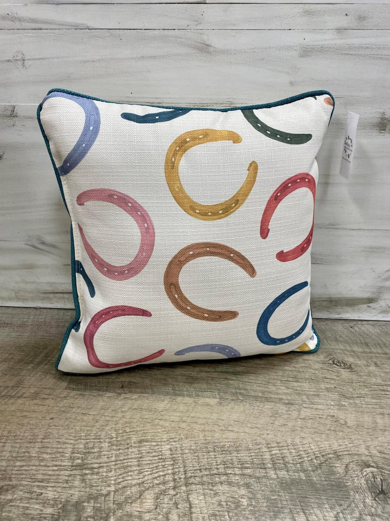 Colorful Horsehoes Pillow