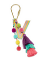 Colorful Initial Pompom Keychain (More Colors)