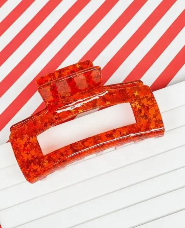 Confetti Claw Clip Red