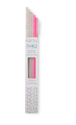 Confetti Tall Straw Set