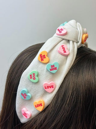 Convo Heart Headband White