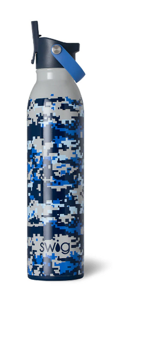 Cool Camo Flip Sip Water Bottle