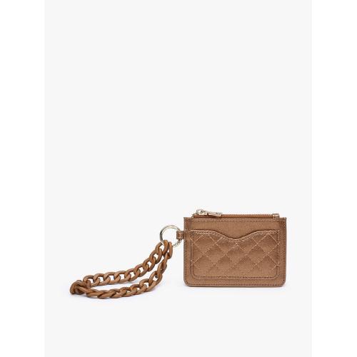 Copper Quilted Wallet Wristlet