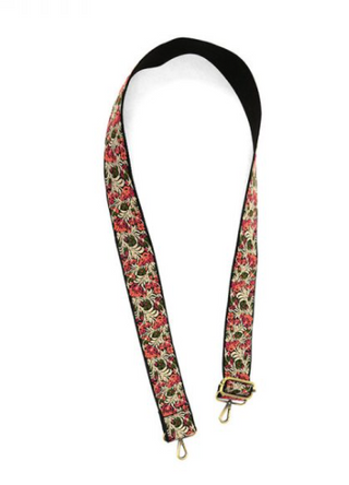 Coral/Green Embroidered Strap