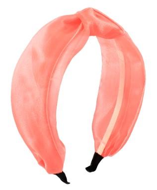 Coral Chiffon Knot Headband