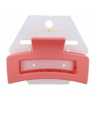 Coral Rectangle Hair Clip