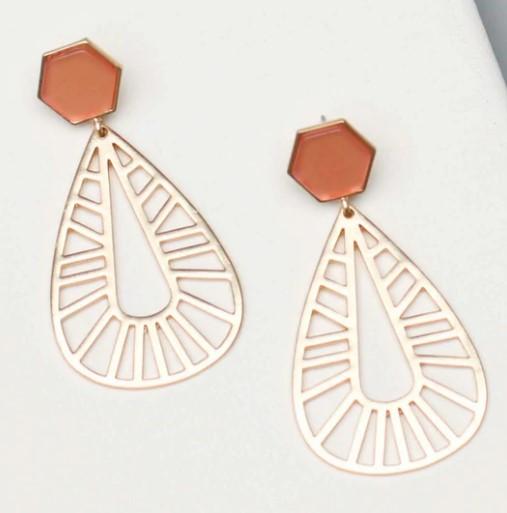 Coral Valentina Earring