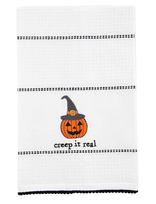 Creep Halloween Waffle Towel