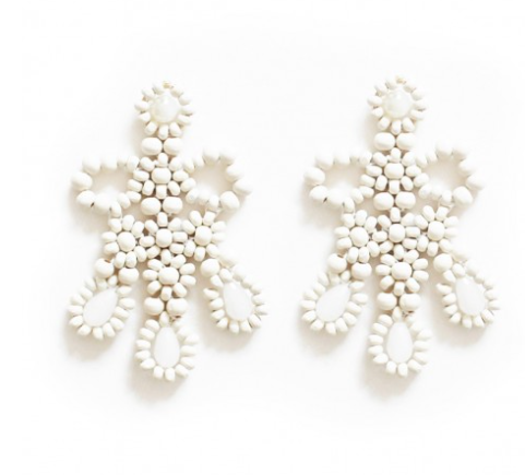 Creme Daisy Earring