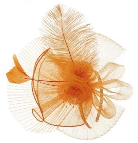 Crim Orange Fascinator