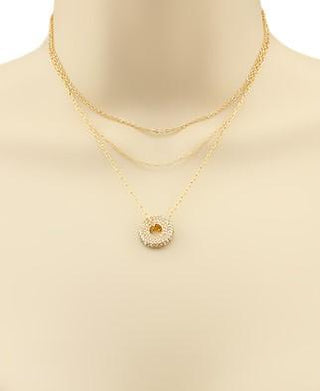 Crystal Bead Circle Necklace