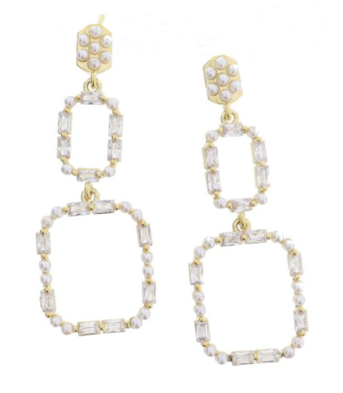 Crystal Cluster Drop Earring