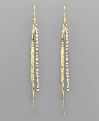 Crystal Multi Row Earring
