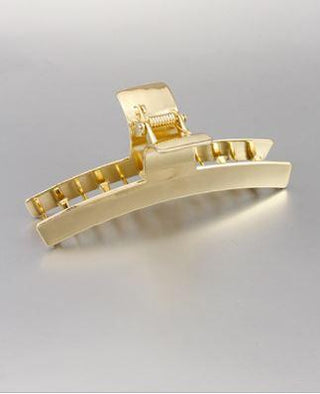 Curved Bar Claw Clip Gold