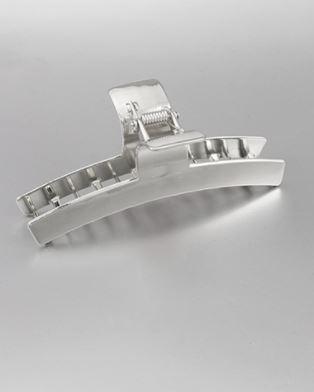 Curved Bar Claw Clip Silver