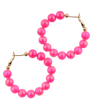 Dani Hoop Earrings Fuchsia