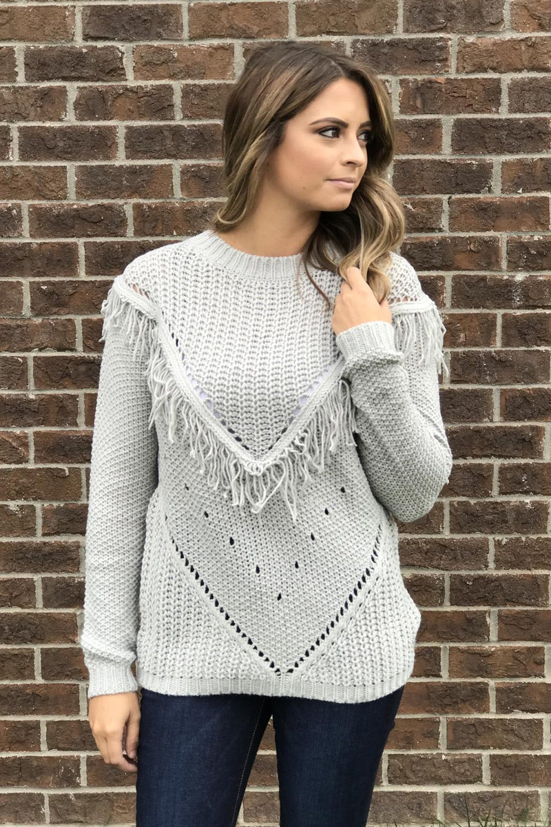 Darla Fringe Sweater