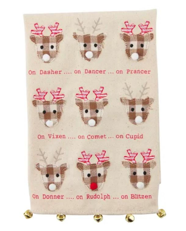 Dasher Reindeer Dish Towel