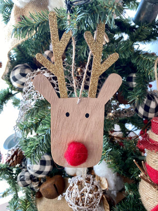 Deer Pom Nose Ornament