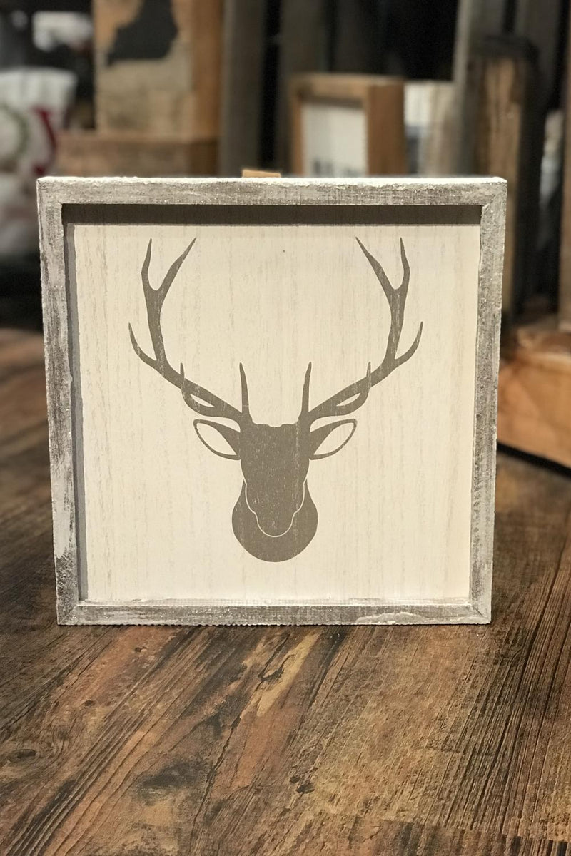 Deer Wood Frame Sign