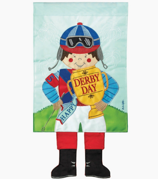 Derby Jockey Garden Flag