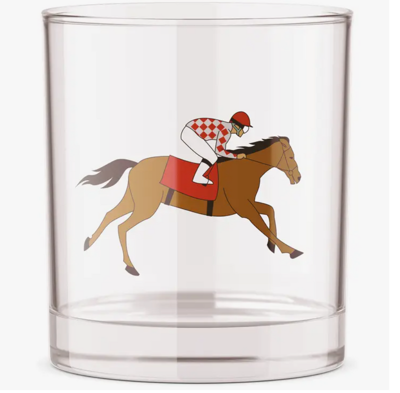 Derby Race Horse Glass