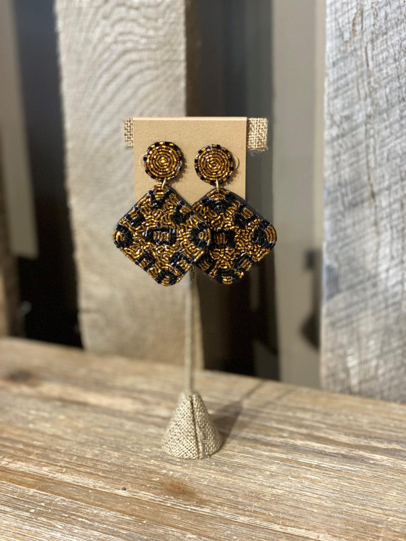 Diamond Leopard Earring