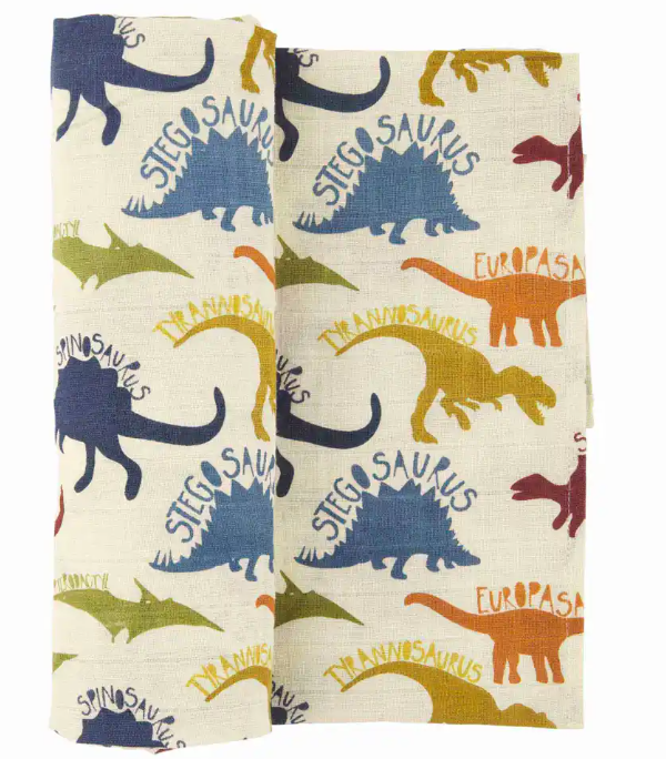 Dino Muslin Swaddle