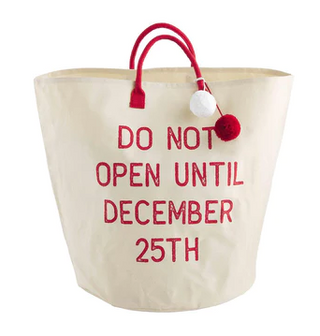Do Not Open Christmas Tote Bag