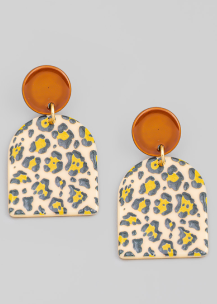 Dome Leopard Earring