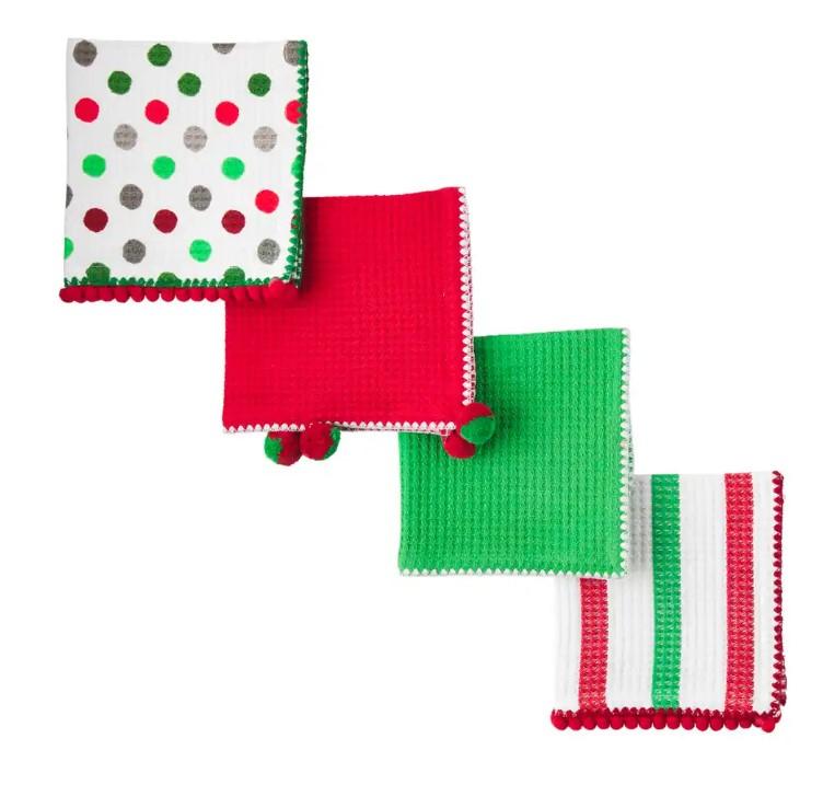 Dot Waffle Xmas Towel