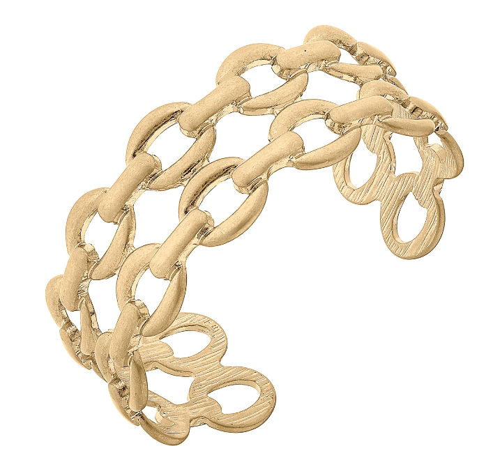 Double Chain Cuff Bracelet
