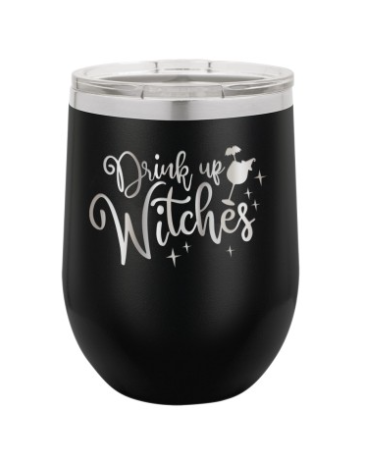 Drink Up Witches Tumbler Black 12oz