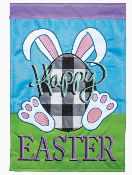 Easter Plaid Bunny Flag
