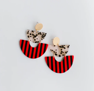 Emorie Earrings Red/Black