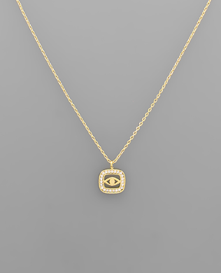 Evil Eye Square Necklace