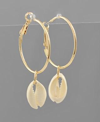 Shell Dangle Hoop