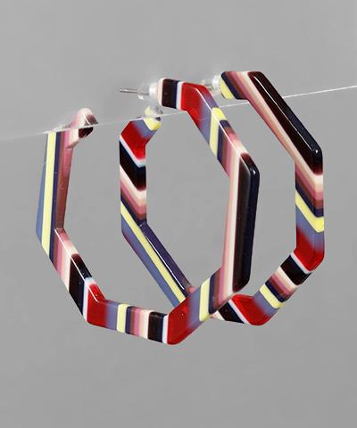 Multi Red Stripe Hoop