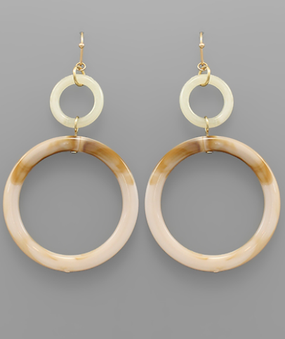 Double Disc Horn Earring