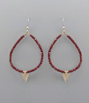 Burgundy Arrowhead Hoop