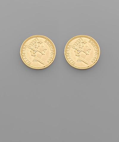 Gold Coin Stud