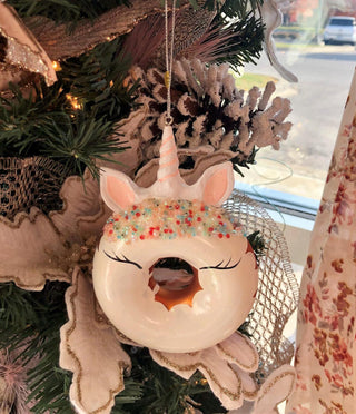 Unicorn Donut Ornament