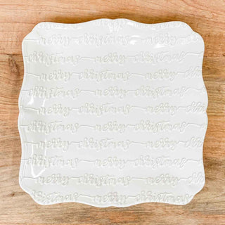 Merry Christmas Square Platter