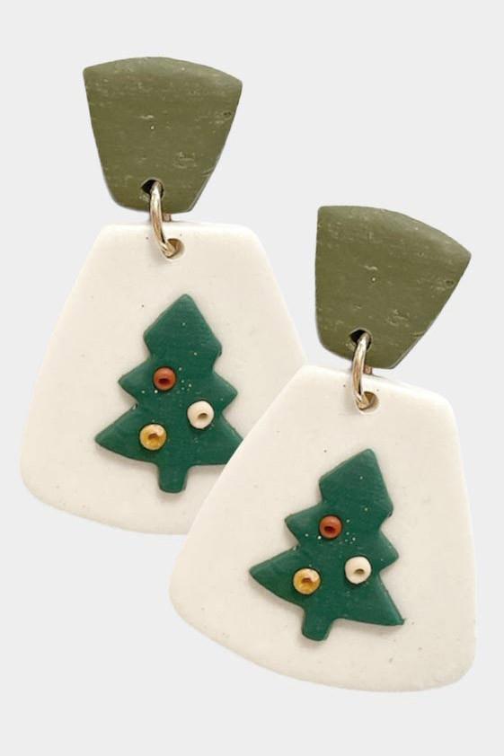 Clay Tree Earring