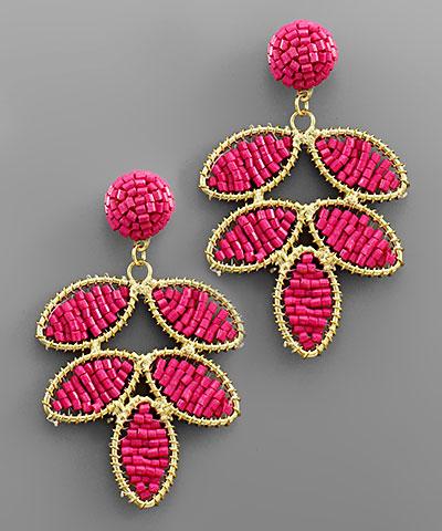 Fuchsia Leaf Earring