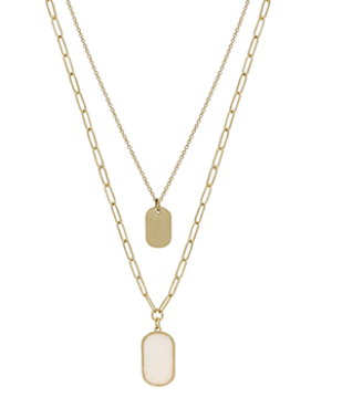 Gold Pearl Layered Necklace