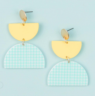 Pool Gingham Earring