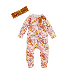 Fall Floral Sleeper Set